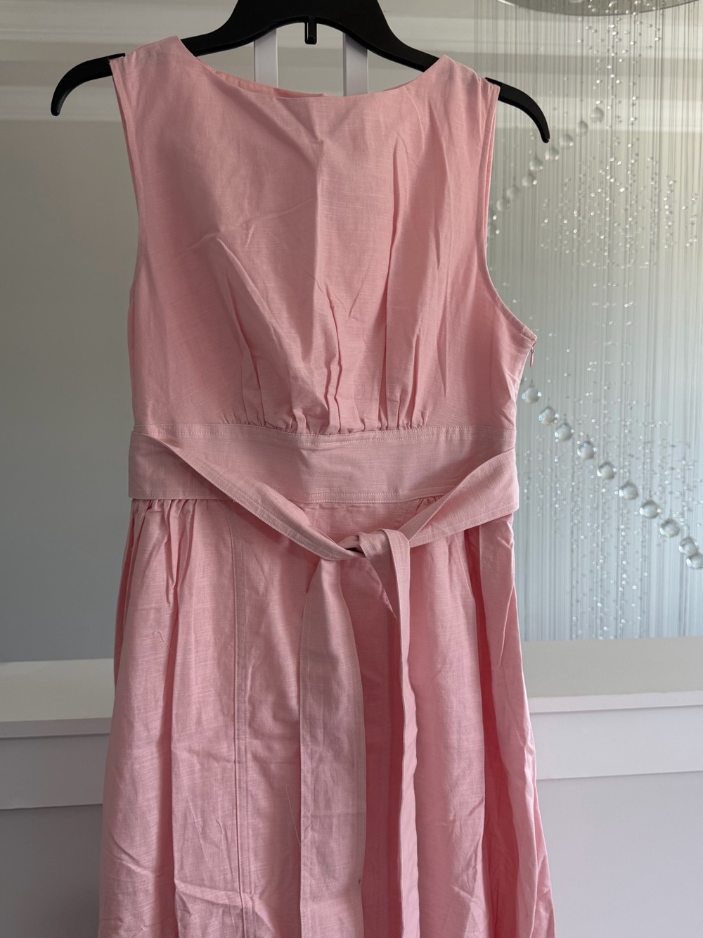 Commense Cotton Linen Blend Dress with Tie Waist - Picture 3 of 7